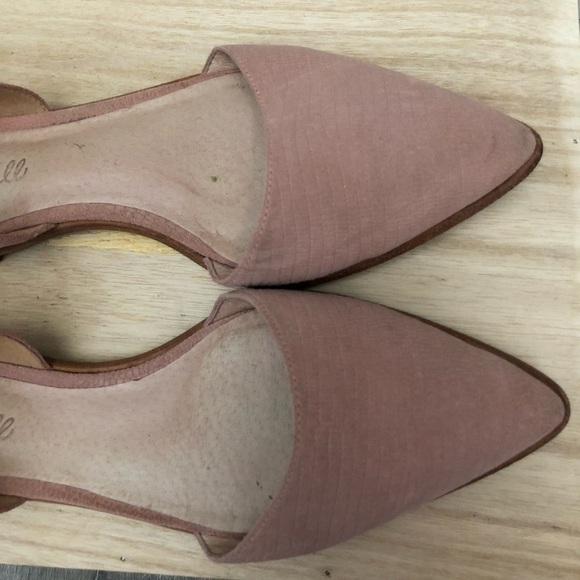 Madewell Blush Pink Arielle D'Orsay Pointed Toe Flats 8 - Picture 4 of 7